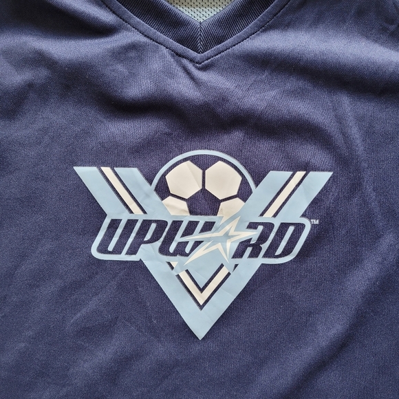 Upward Sports Reversible Blue Soccer Jersey Size Youth Medium - Picture 3 of 10